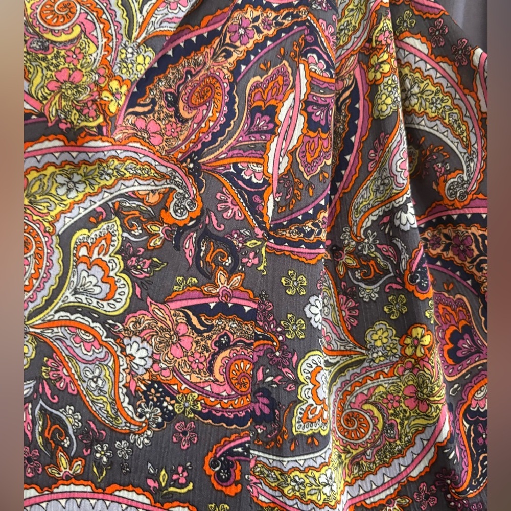 Laundry by Shelli Segal Paisley Maxi Dress Size 8 Boho Ruffle Flowy Sleeveless - Picture 6 of 8